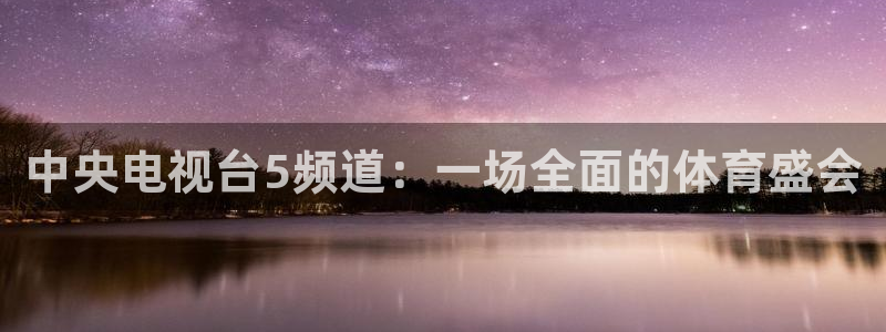 so米体育直播间在线观看：中央电视台5频道：一场全面的体育盛会